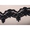 1 Yard 2.5" Wide Black Beaded Sequin Lace Trim Elegant Embellishment
